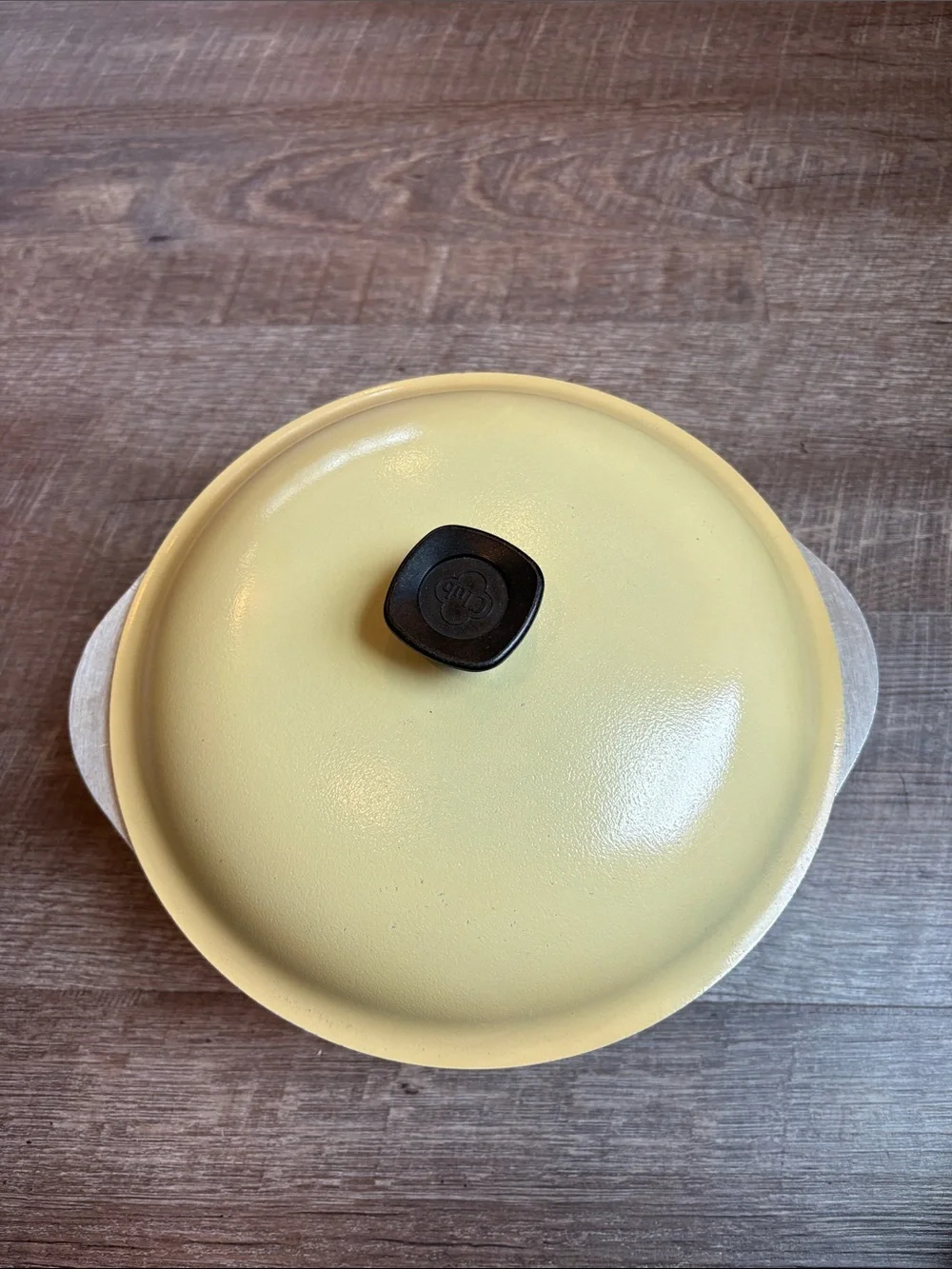 Vintage Club 4 QT Stock Pot Dutch Oven Lid Harvest Gold Yellow Cast Aluminum